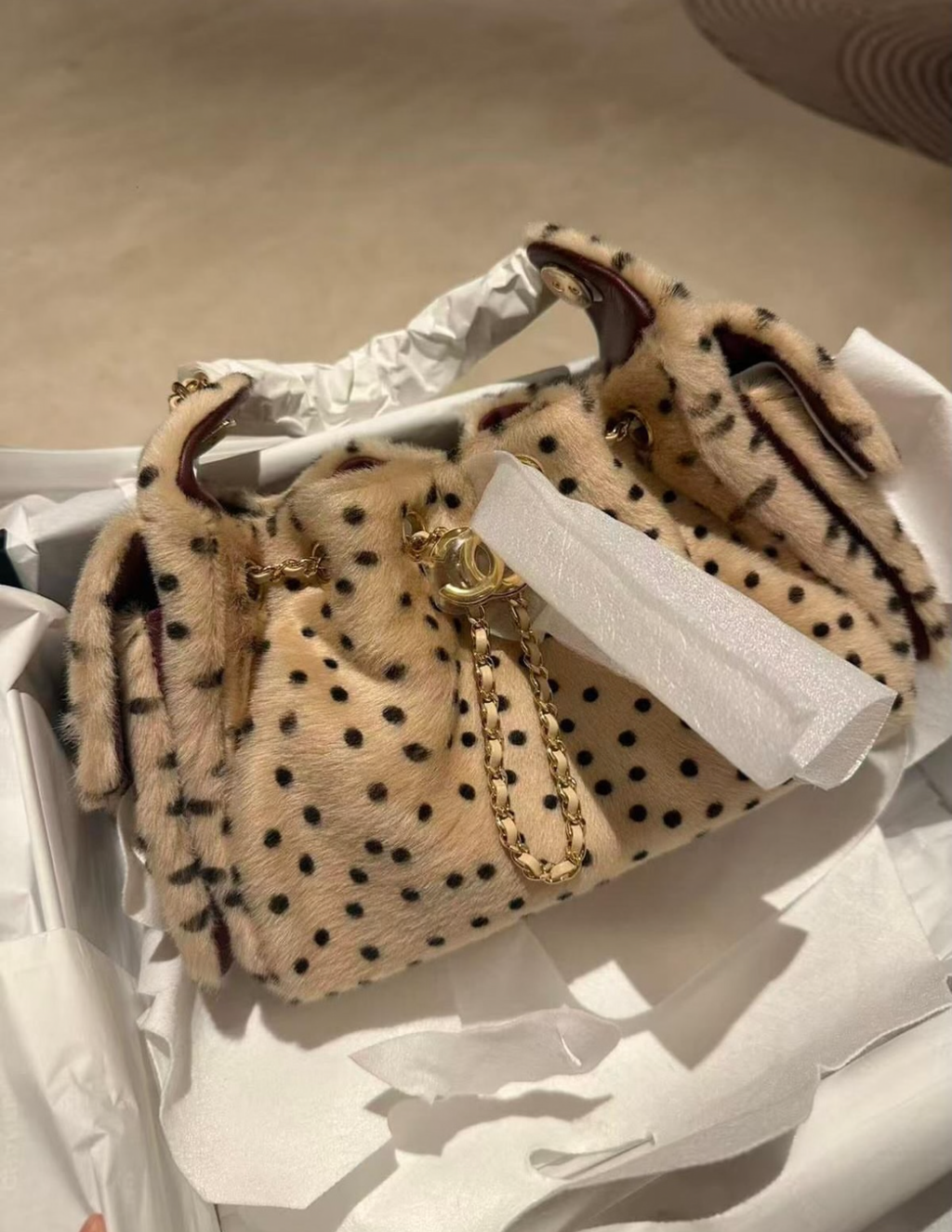 CHANEL 25 CHEETAH PRINT